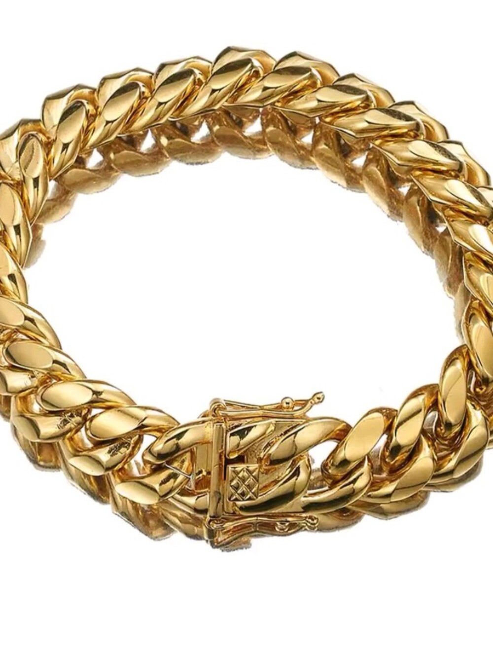 Men's Gold 4mm  8" Inches Cuban Link Bracelet